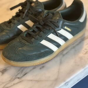 Adidas Samba Kids Sneakers - Dark Green and White